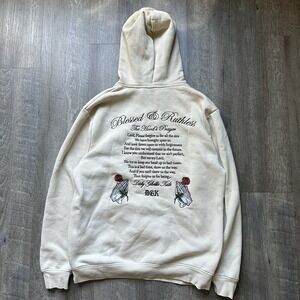DGK Blessed Hoodie Tan Mens Large Mercy Tan Fleece Rose‎ Embroidered L ?